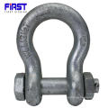 G2130  heat treatment  bow- shape anchor shackle with nut for sling